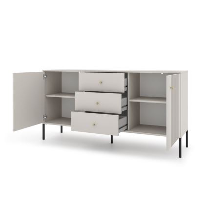 Komód LUE bézs/fekete