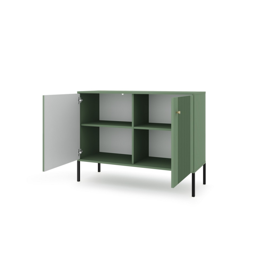 Komód LUE zöld/fekete