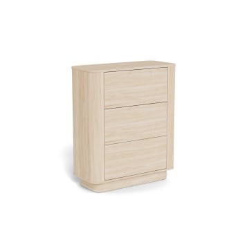 Komód MADERA 90x107 cm, fehér tölgy