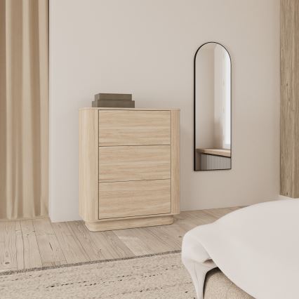 Komód MADERA 90x107 cm, fehér tölgy