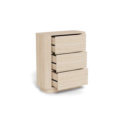 Komód MADERA 90x107 cm, fehér tölgy