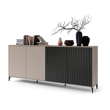 Komód RONJA taupe/fekete