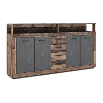 Komód RUNA sötétbarna/antracit