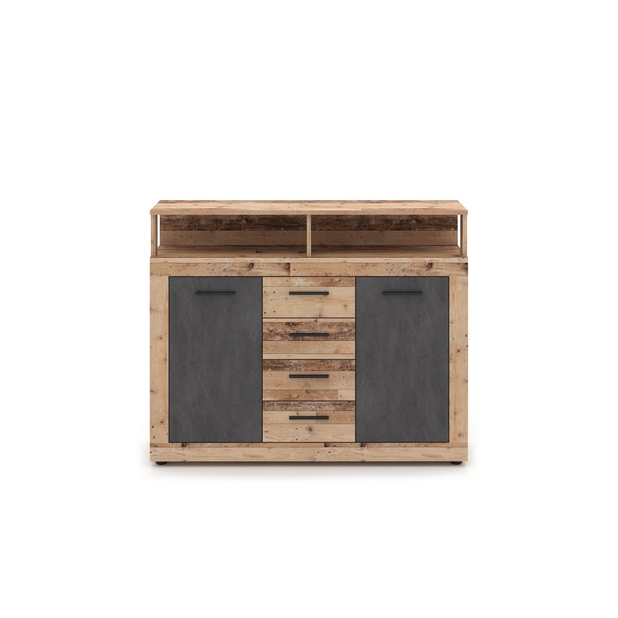 Komód RUNA világosbarna/antracit