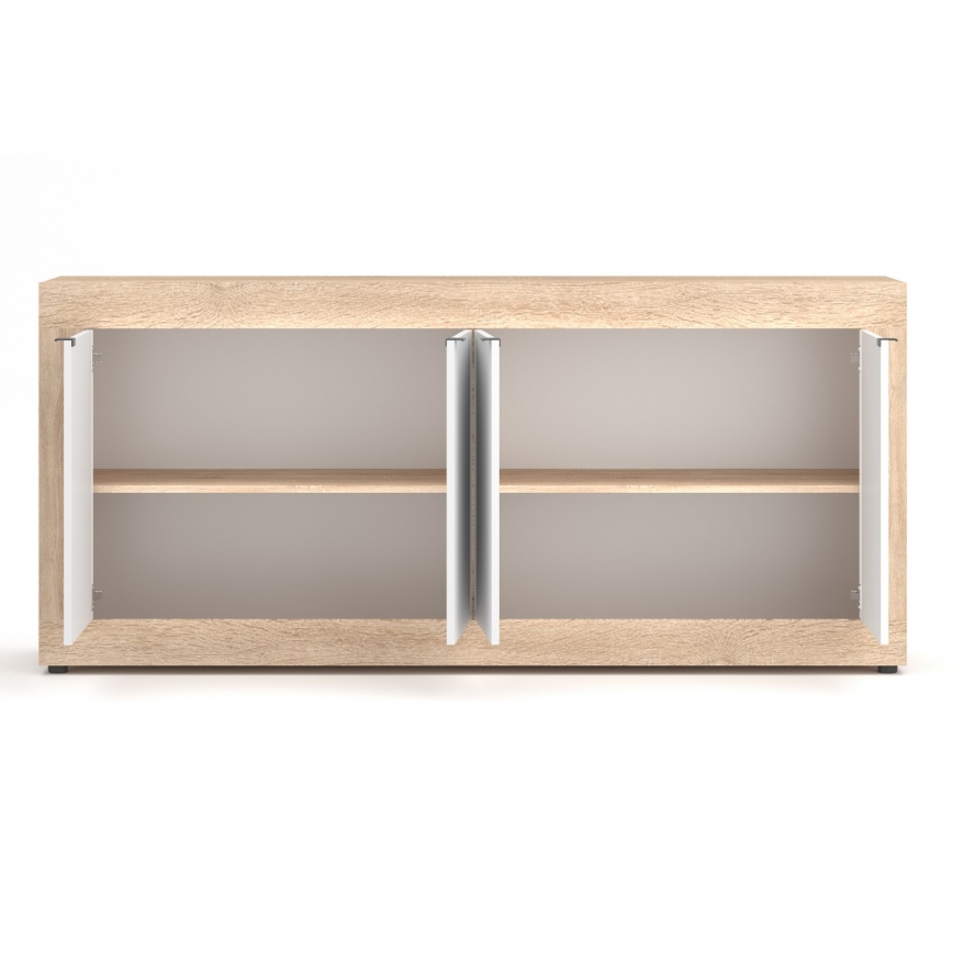 Komód RUNEA sonoma tölgy/fehér