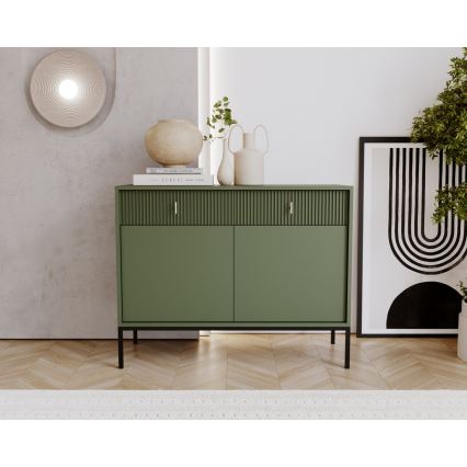 Komód SUE zöld/fekete