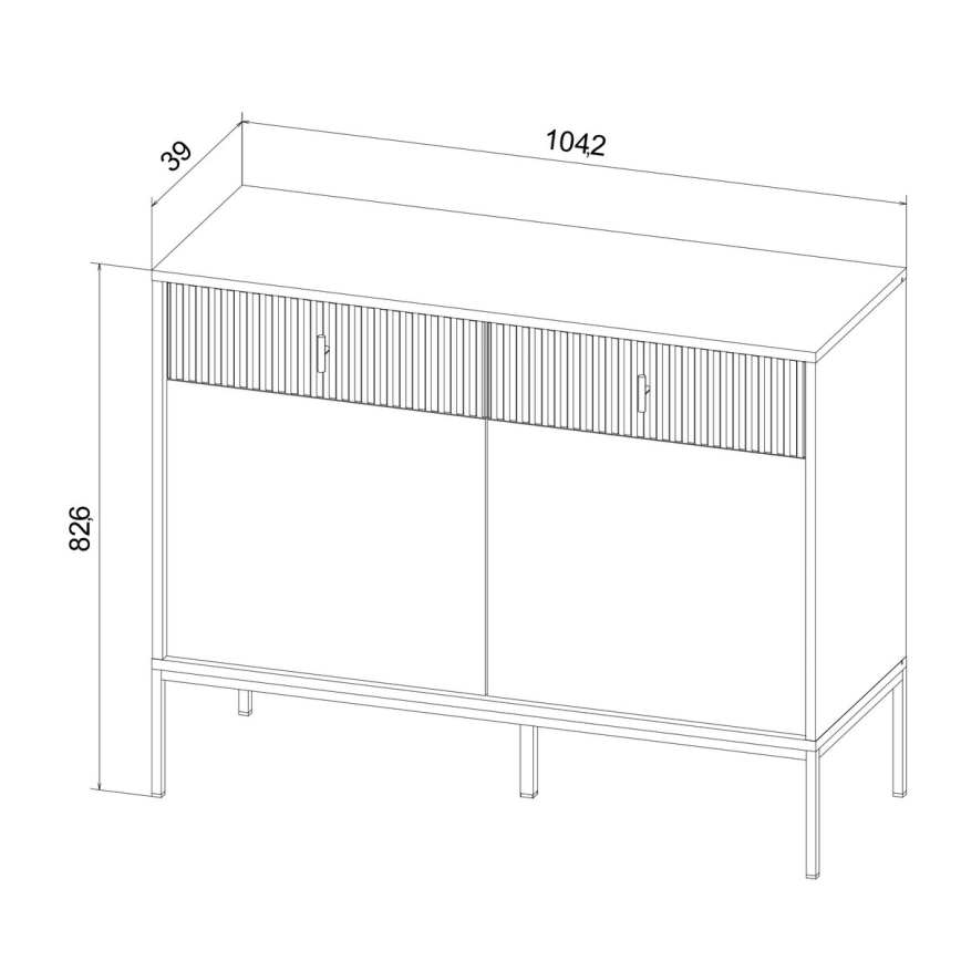 Komód SUE zöld/fekete
