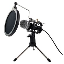 Kondenzátor mikrofon POP filterrel JACK 3,5 mm
