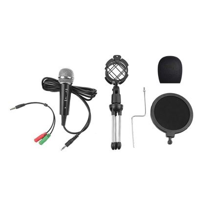Kondenzátor mikrofon POP filterrel JACK 3,5 mm