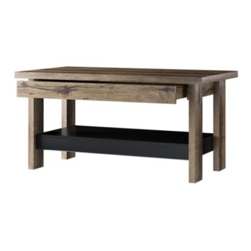 Konferencia asztal LANDU 50x100 cm kolostor tölgy/fekete