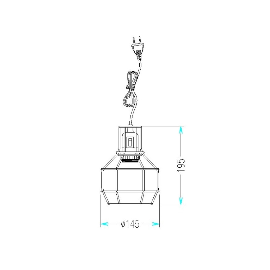 Konnektoros csillár ASHA 1xE27/40W/230V