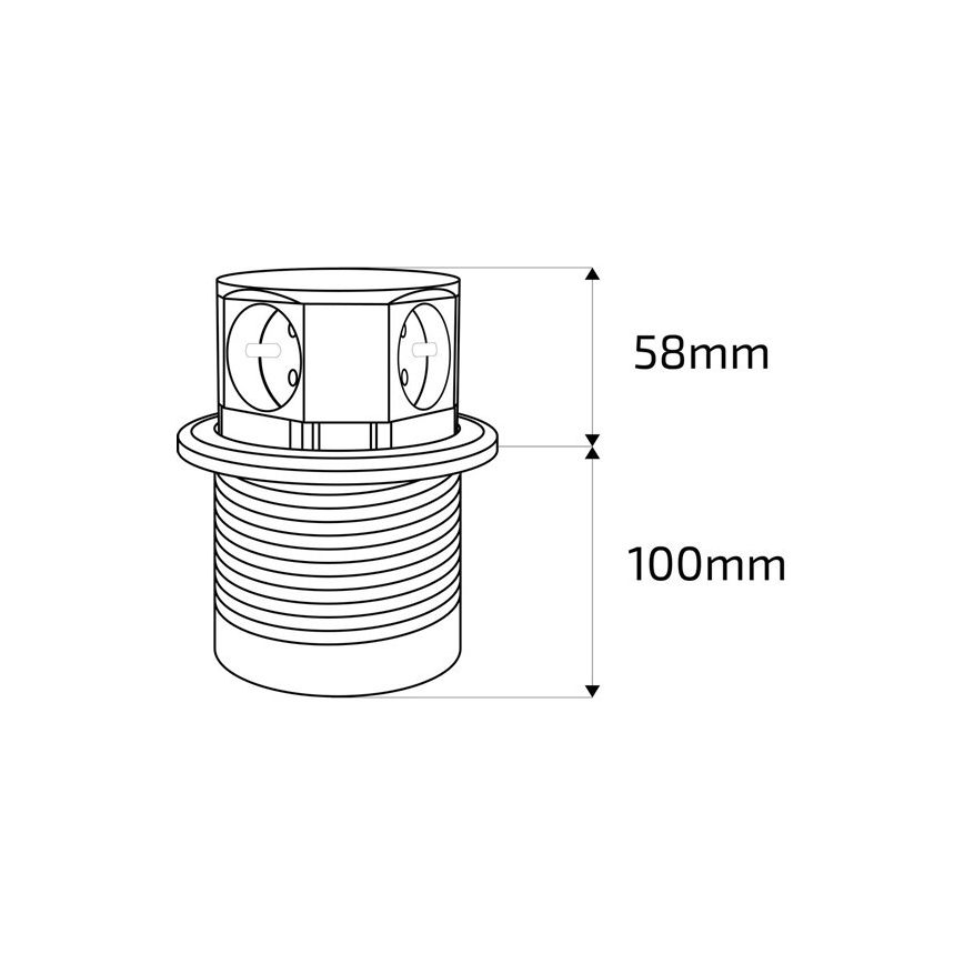 Konnektoros oszlop asztallaphoz  4x230V