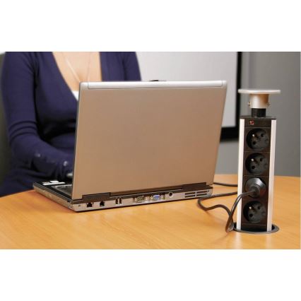 Zásuvkový oszlop átm. desku stolu 4x230V