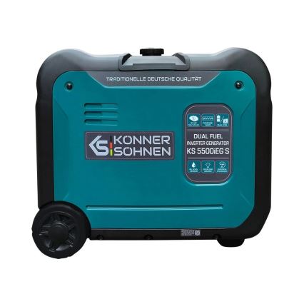 Könner & Söhnen 13046 - Gáz- és benzinüzemű inverteres áramfejlesztő KS 5500iEG S 5500W