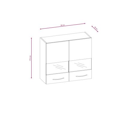 Konyhablokk VALERIA 180 cm barna/sonoma tölgy