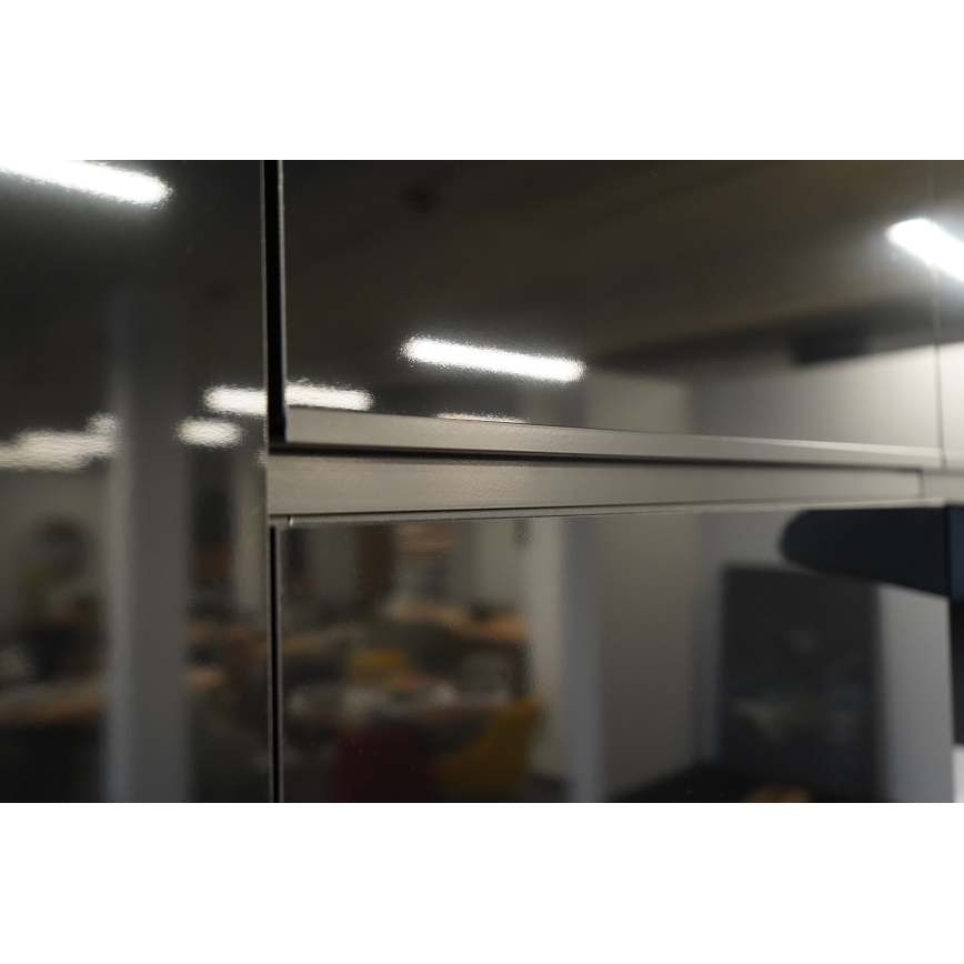 Konyhabútor MARINA 240 cm Craft tölgy/fényes fekete