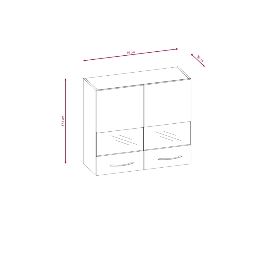 Konyhabútor VALERIA 240 cm barna/sonoma tölgy