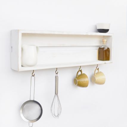 Konyhai fali polc 21x70 cm fenyő fehér