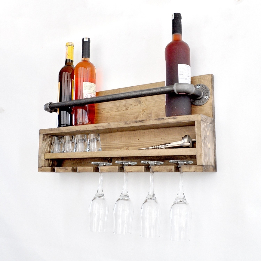 Konyhai fali polc BORU 28x60 cm luc/fenyő