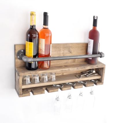 Konyhai fali polc BORU 28x60 cm luc/fenyő