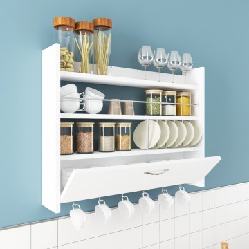 Konyhai falipolc KNOTT 65x85 cm fehér