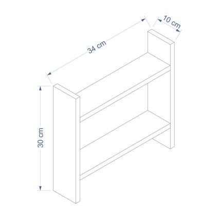 Konyhapolc DENVER 30x34 cm fehér
