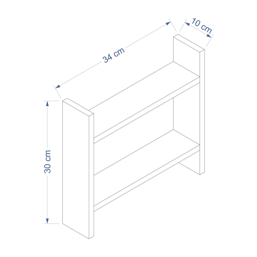 Konyhapolc DENVER 30x34 cm fehér