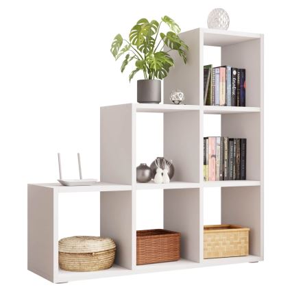 Könyvespolc TRIO 108x105 cm fehér