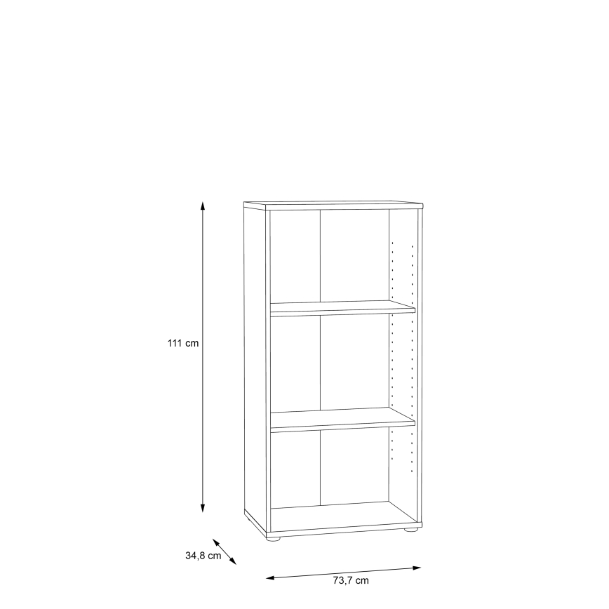 Könyvszekrény URAN artisan tölgy