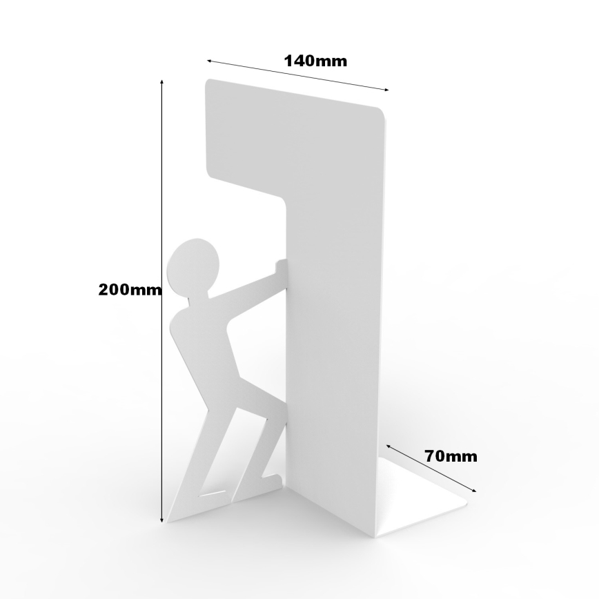 Könyvtámasz ADAM 20x14 cm fehér