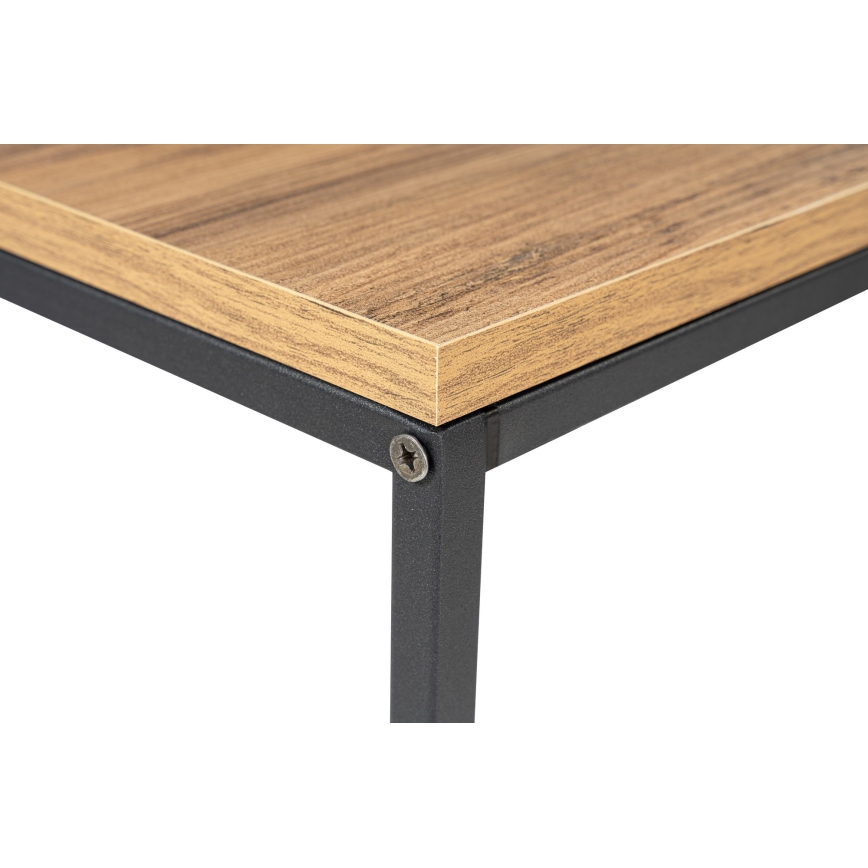 Konzolos asztal CANVAS 80x100 cm fenyő atlantic/fekete