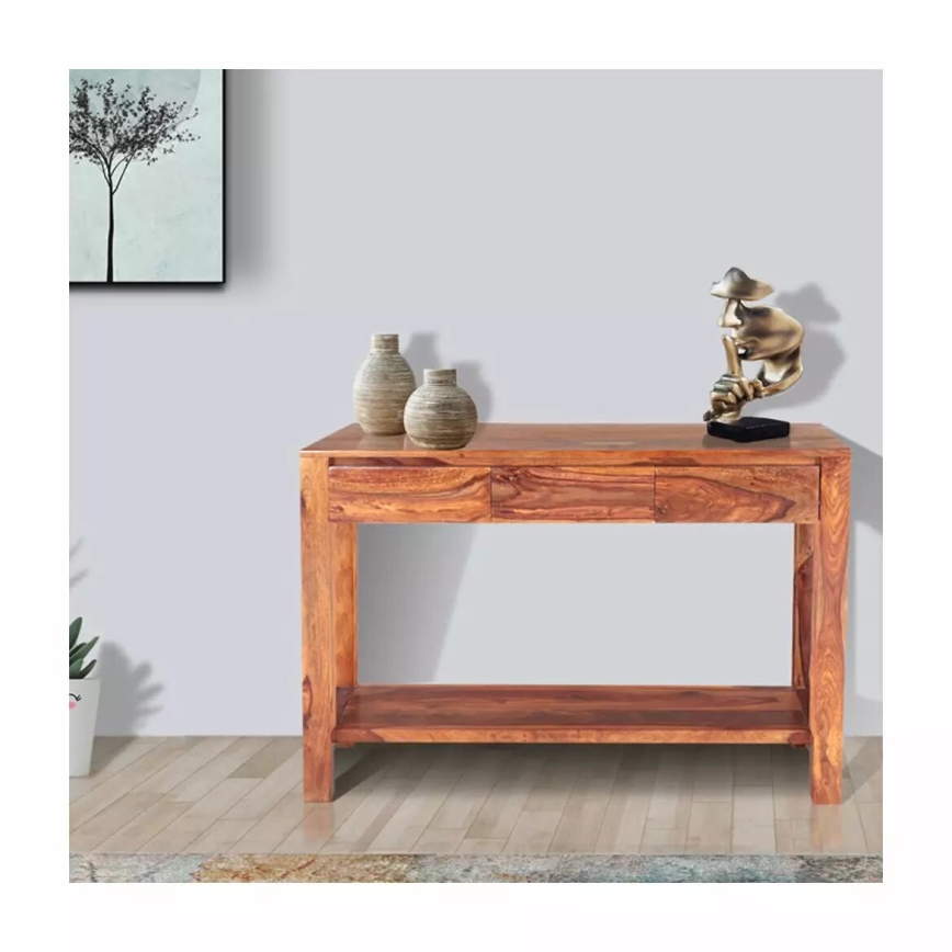 Konzolos asztal GANI 76x130 cm tömör fa/rózsafa