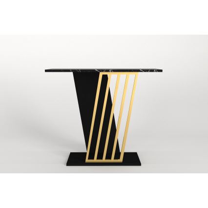 Konzolos asztal GRAVITY 76,8x90 cm fekete/arany