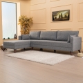 KORFU L-alakú sarokülőgarnitúra, szürke, balos