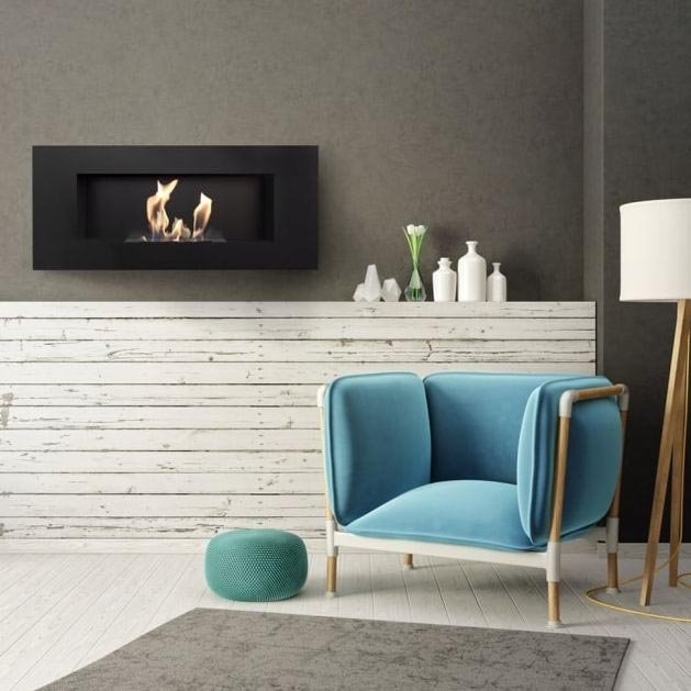 Kratki - Beépíthető BIO kandalló 40x90 cm 2kW fekete