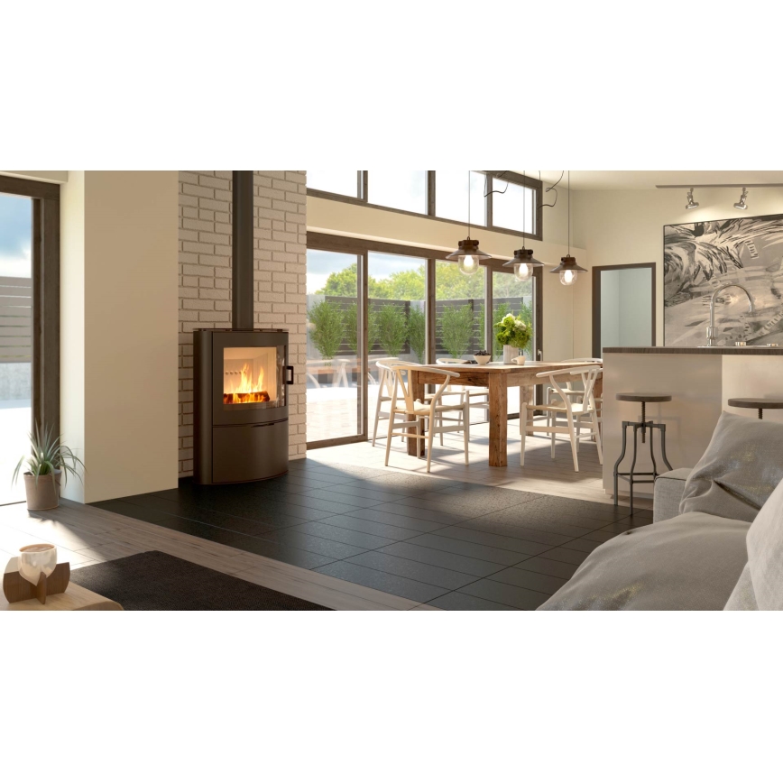 Kratki - Acél kandalló kályha 10kW 150mm