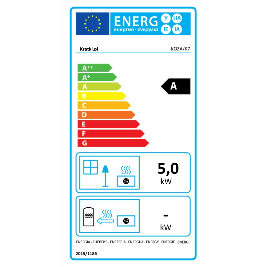 Kratki - Öntöttvas kandalló kályha 5kW 130mm