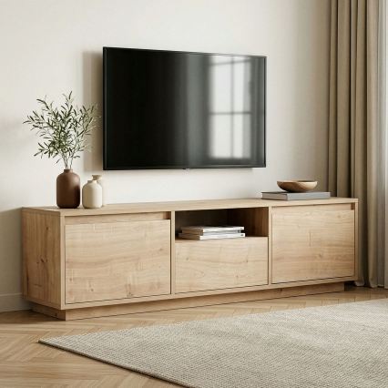 KREDE TV-állvány, 160 x 30 cm, tölgy