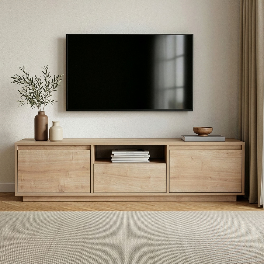 KREDE TV-állvány, 160 x 30 cm, tölgy
