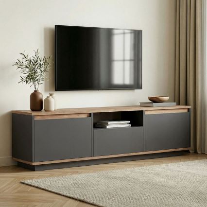 KREDE TV-állvány 160x30 cm antracit/fenyő