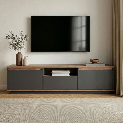KREDE TV-állvány 160x30 cm antracit/fenyő
