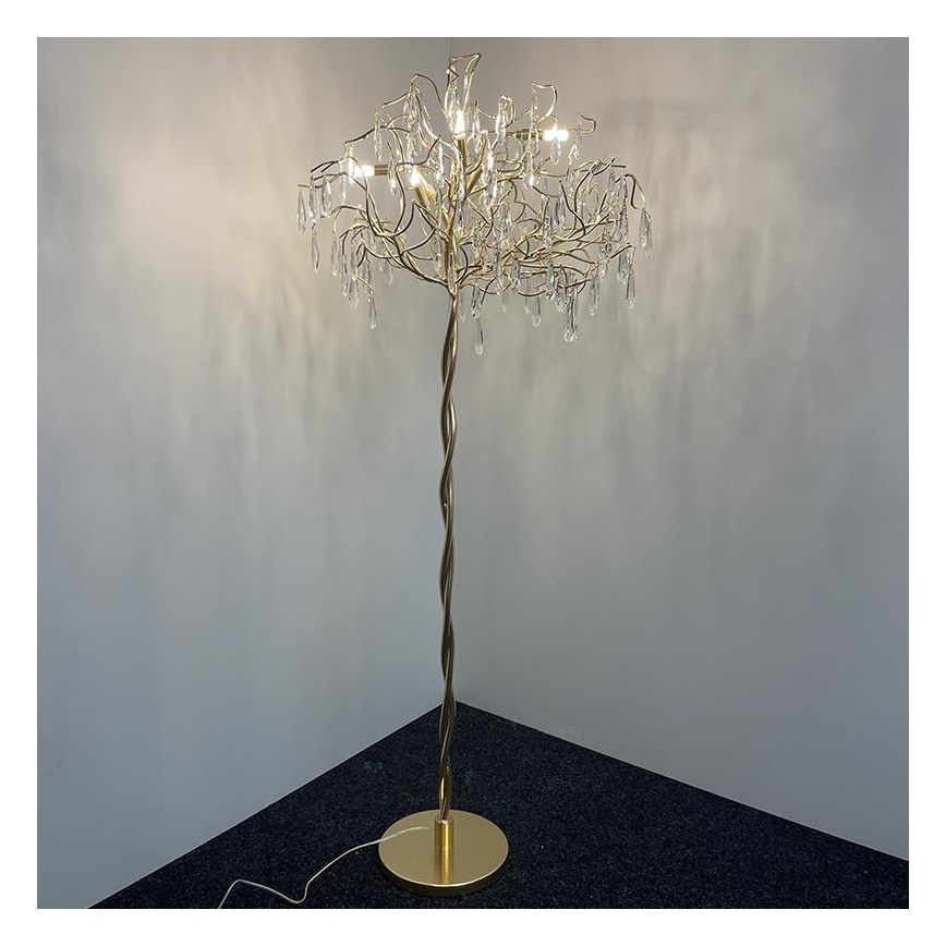 Kristály állólámpa 5xG9/40W/230V arany