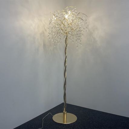 Kristály állólámpa 5xG9/40W/230V arany