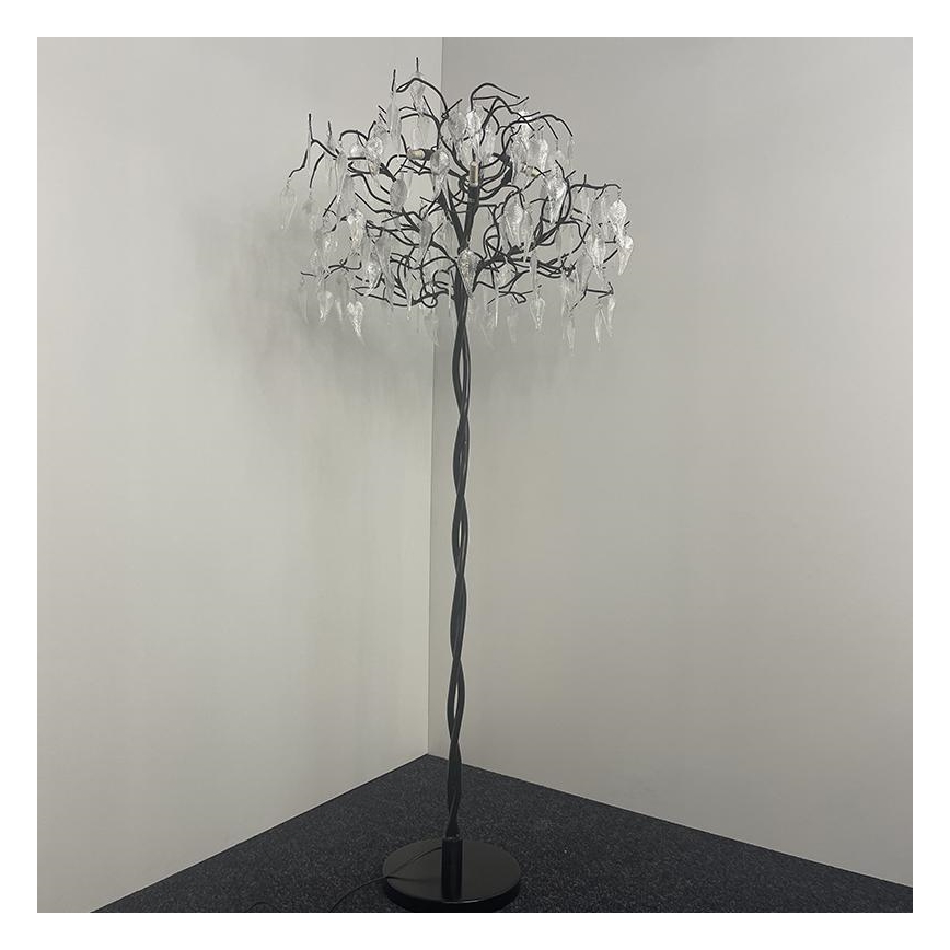 Kristály állólámpa 5xG9/40W/230V fekete