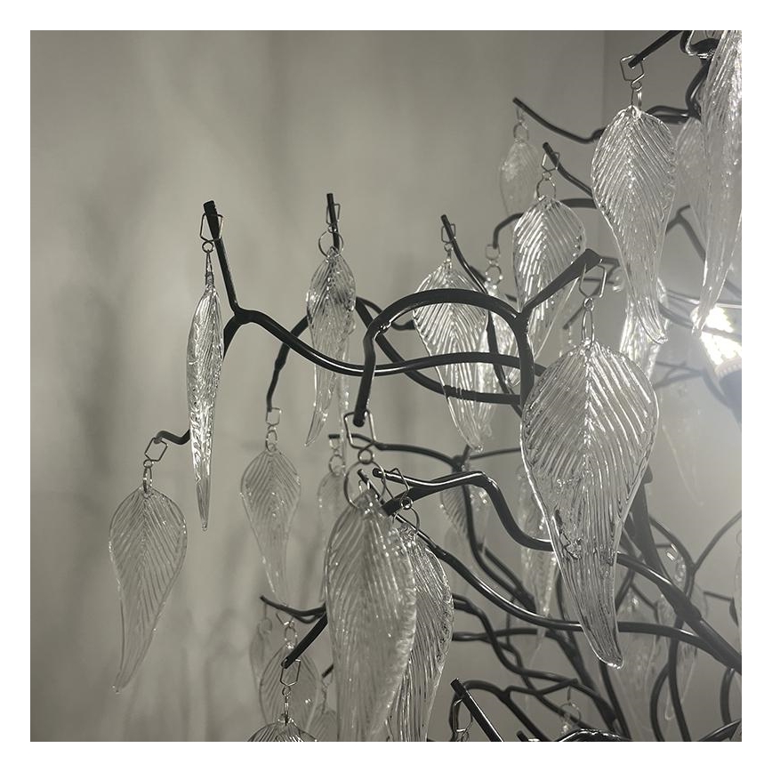 Kristály állólámpa 5xG9/40W/230V fekete