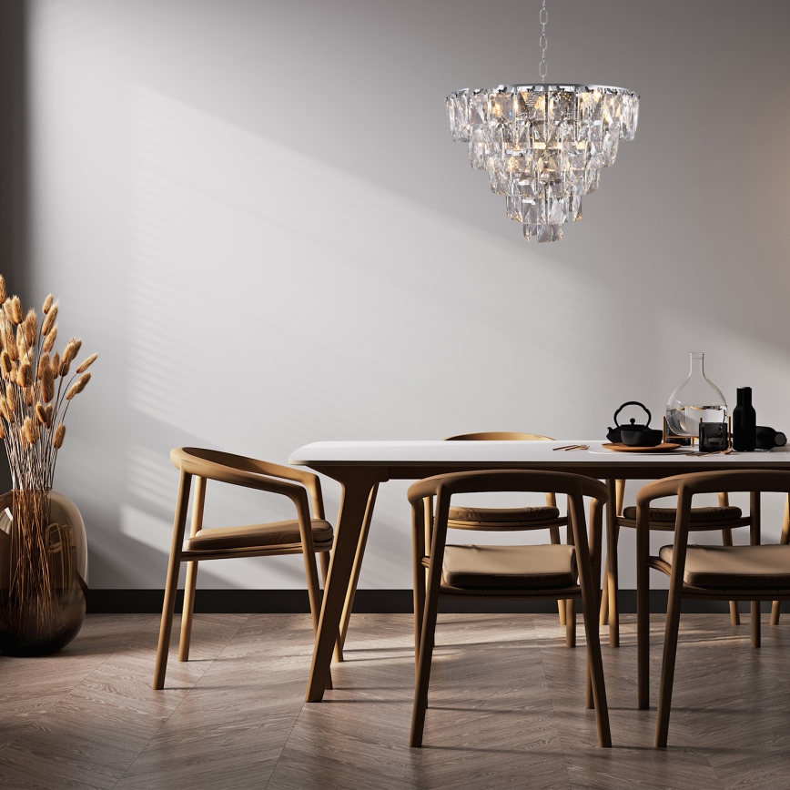 Kristály csillár láncon CHELSEA 6xE14/40W/230V