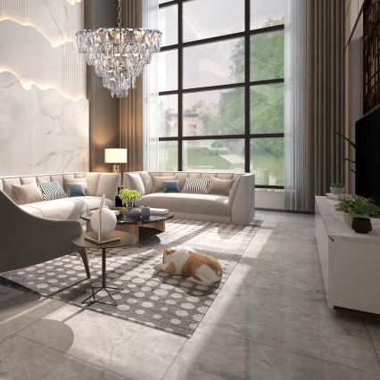 Kristály csillár láncon CHELSEA 6xE14/40W/230V