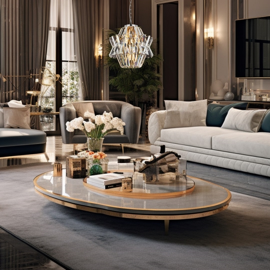 Kristály csillár láncon CROWN 4xE14/40W/230V fényezett króm