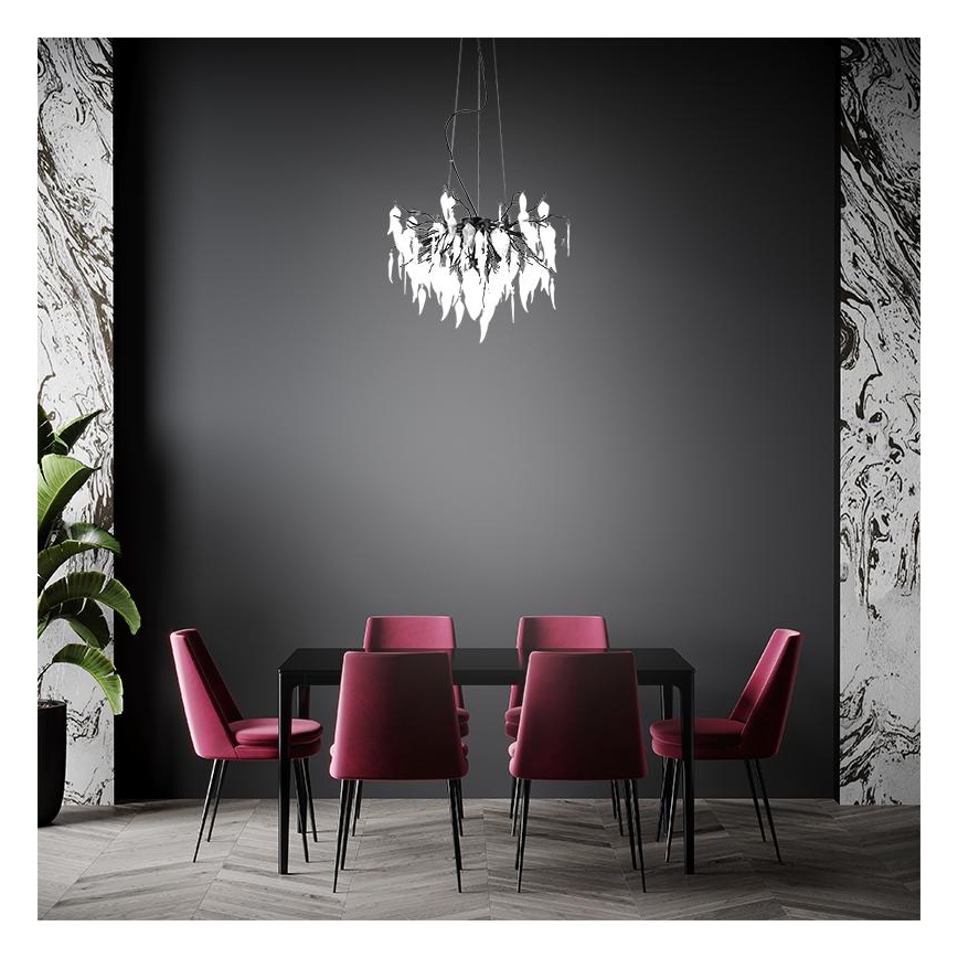 Kristály csillár zsinóron 10xG9/40W/230V fekete