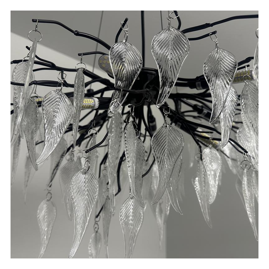 Kristály csillár zsinóron 10xG9/40W/230V fekete